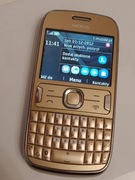 Złota NOKIA 302 qwerty z ładowarką 