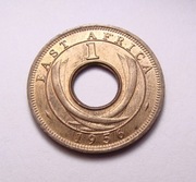 Brytyjska Afryka Wschodnia 1 cent 1956 H PIĘKNA! RZADKOŚĆ! Nr 2