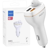 Rock B401 Ładowarka Samochodowa + Słuchawka BT