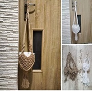 Kwietnik ze sznurka makrama rękodzieło 