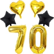 Balony foliowe na hel 70 gwiazdy serca
