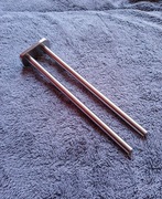 Dwuramienny wieszak na ręczniki 40 CM SREBRNY