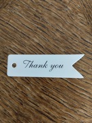 Podziękowanie Thank You kartonik na prezent ślub wesele chrzest komunia 