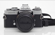 Aparat Minolta XD7 + Obiektyw MC Tele Rokkor-PF 50MM, Sprawdzony z filmem