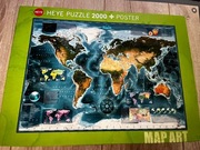 Puzzle mapa świata 2000