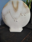 Ceramiczny wazon Vintage piaskowy