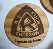 Drewniana podstawka pod kubki filiżanki szklanki Ruch Chorzów