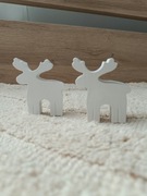 Boże Narodzenie renifer reniferki gips ceramiczny na stolik komodę ozdoby