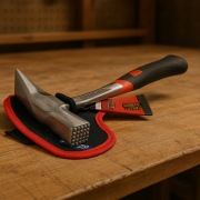 Młotek murarski  / Metalowy obuch+trzonek / Gumowana rękojeść