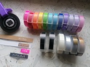 Taśmy do etykieciarki/wytłaczarki 9mm, 18 sztuk. Złota, srebrna, kolory