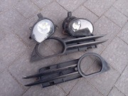 AUDI A3 8P 2003-2008  ZAŚLEPKA KRATKA ZDERZAKA + LAMPA HALOGEN  prawy lewy 