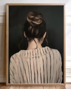 Plakat na materiale winylowym 40x60 cm Kobieta w koku 