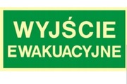 Tabliczka PCV Wyjście Ewakuacyjne  nowe 20x40