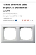 Ramka podwójna Biały połysk Gira Standard