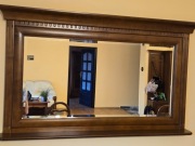 Duże lustro firenze meble bydgoskie w drewnianej ramie