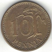 Finlandia 10 pennia 1977 - 20 mm - nr 2