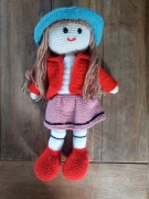 Urocza szydełkowa lalka 40 cm