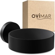 Ovimar Kvitoya uchwyt na suszarkę do włosów Stal nierdzewna Czarny matowy 