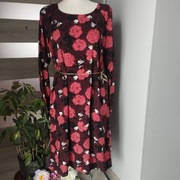 Sukienka damska w kwiaty ICHI XL wiskoza długi rękaw