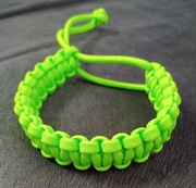 Bransoletka Survivalowa COBRA z linki spadochronowej, NEON GREEN