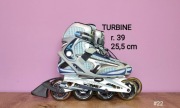Rolki Turbine - jak nowe - ABEC 7, rozmiar 39 - wkładka 25,5 cm [#22]