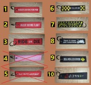 [5 x] Zawieszki (RÓŻNE) ** jak Remove Before Flight ** (DO WYBORU) (HAFT!)