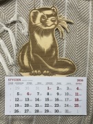 Kalendarz fretka różne zwierzęta 2026