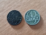 Polska, 2x 1 grosz 1939 i 1938 II RP 
