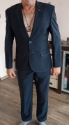Garnitur męski ciemny granat