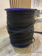 Oplot kabli poliestrowy czarny 0.6 mm 100 metrów rolka ochrona kabli