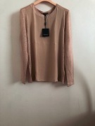 BLUZKA PUDROWY RÓŻ MASSIMO DUTTI 40/L