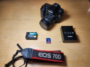 Canon EOS 70D + Canon EF-S 18-55 1:3,5-5,6 Aparat Cyfrowy Lustrzanka