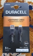 DURACELL 2M Czarny Kabel USB-A / Lightning iPhone iPad iPod USB5022A 