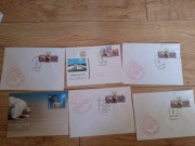 pocztówka i koperty okolicznościowe ze znaczkami Jan Paweł II