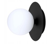 Kinkiet ROMA 1xG9 czarny metal/szkło 18cm IP20 Light Prestige