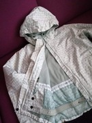 Kurtka zimowa wodoodporna z kapturem Trespass XS S biała szara narty 