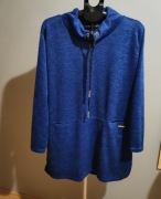 Tunika FEMIMODA luźna niebieska chabrowa golf rozmiar 52