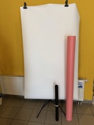 Zestaw do fotografii: 3 tła winylowe + statyw T z klamrami