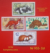 Znaczki fauna:955: zwierzęta, ssaki- DDR/NRD 1970r **