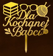 TOPER DZIEŃ BABCI, złoty, srebny, czarny połysk/mat