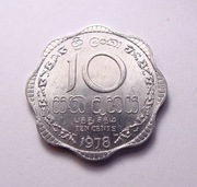 Sri Lanka 10 cents 1978 PIĘKNA!