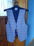 Kamizelka garniturowa w niebieską kratkę rozmiar 182/100