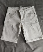 Orsay Krótkie spodnie letnie spodenki szorty bermudy jeansowe białe r. 36