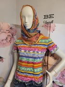 Escada bluzka plus Escada szal jedwabny komplet 