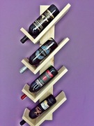 DREWNIANY stojak na 4 butelki, wina, PÓŁKA, STOJAK, 0141