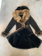 Kożuszek damski długi - merynos. Rozmiar 38