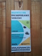 mapa krajoznawczo samochodowa Bialskopodlaskie, Siedleckie