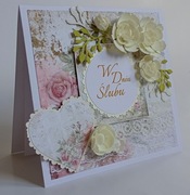 PAMIĄTKA ŚLUBU, kartka na ślub, ręcznie robiona