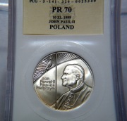 10 zl. JPII Pielgrzym  PR70 1999  
