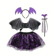 Strój przebranie kostium bal przebierańców Halloween Nietoperz opaska nowy